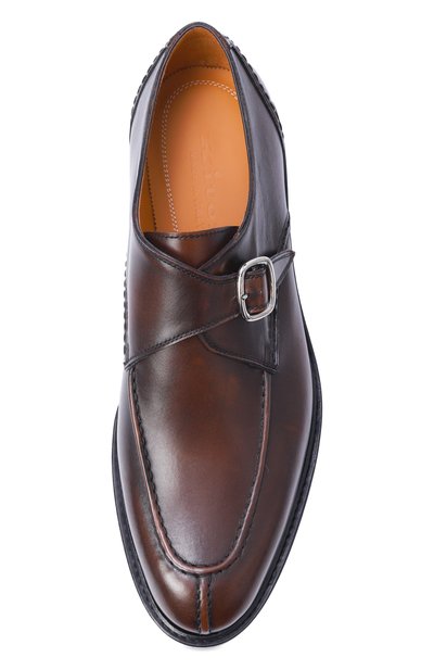 Кожаные монки KITON коричневого цвета по цене 198500 руб., арт. USSA512N00101, фото 5 Кожаные монки KITON, арт. USSA512N00101, фото 5