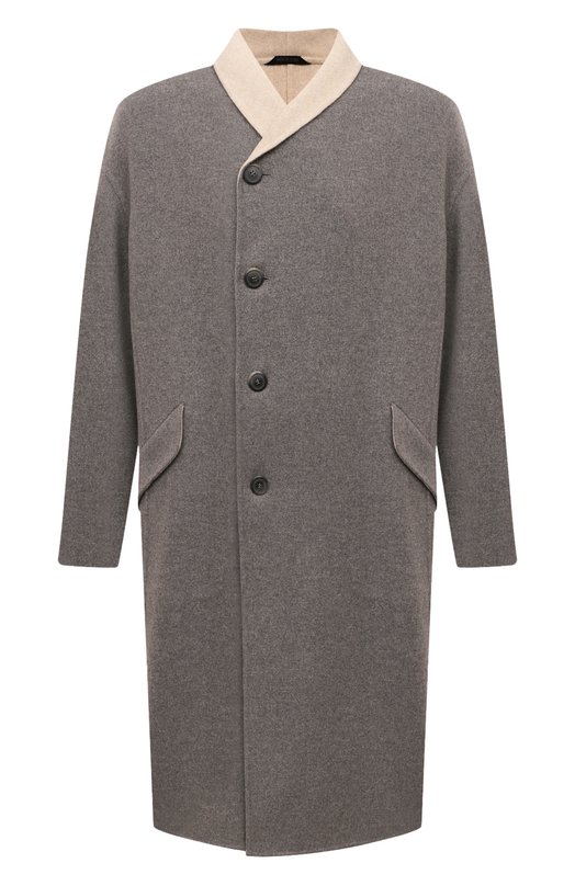 Пальто из кашемира и шерсти Giorgio Armani 1WG0L07R/T02S0 Серый  1WG0L07R/T02S0