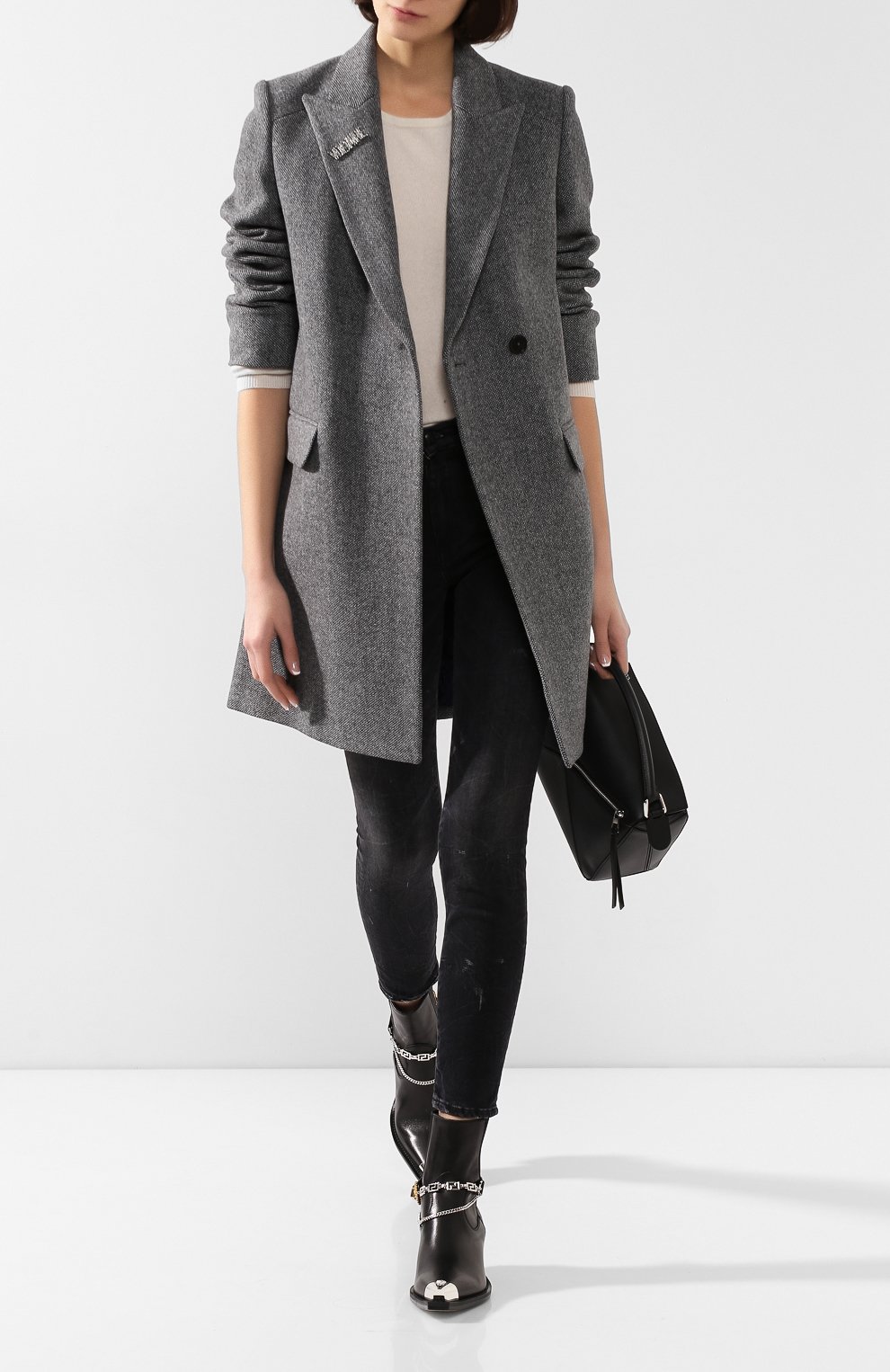 Пальто ZADIG AND VOLTAIRE серого цвета по цене 54250 руб., арт. WHCL0605F, фото 2 Пальто ZADIG AND VOLTAIRE, арт. WHCL0605F, фото 2