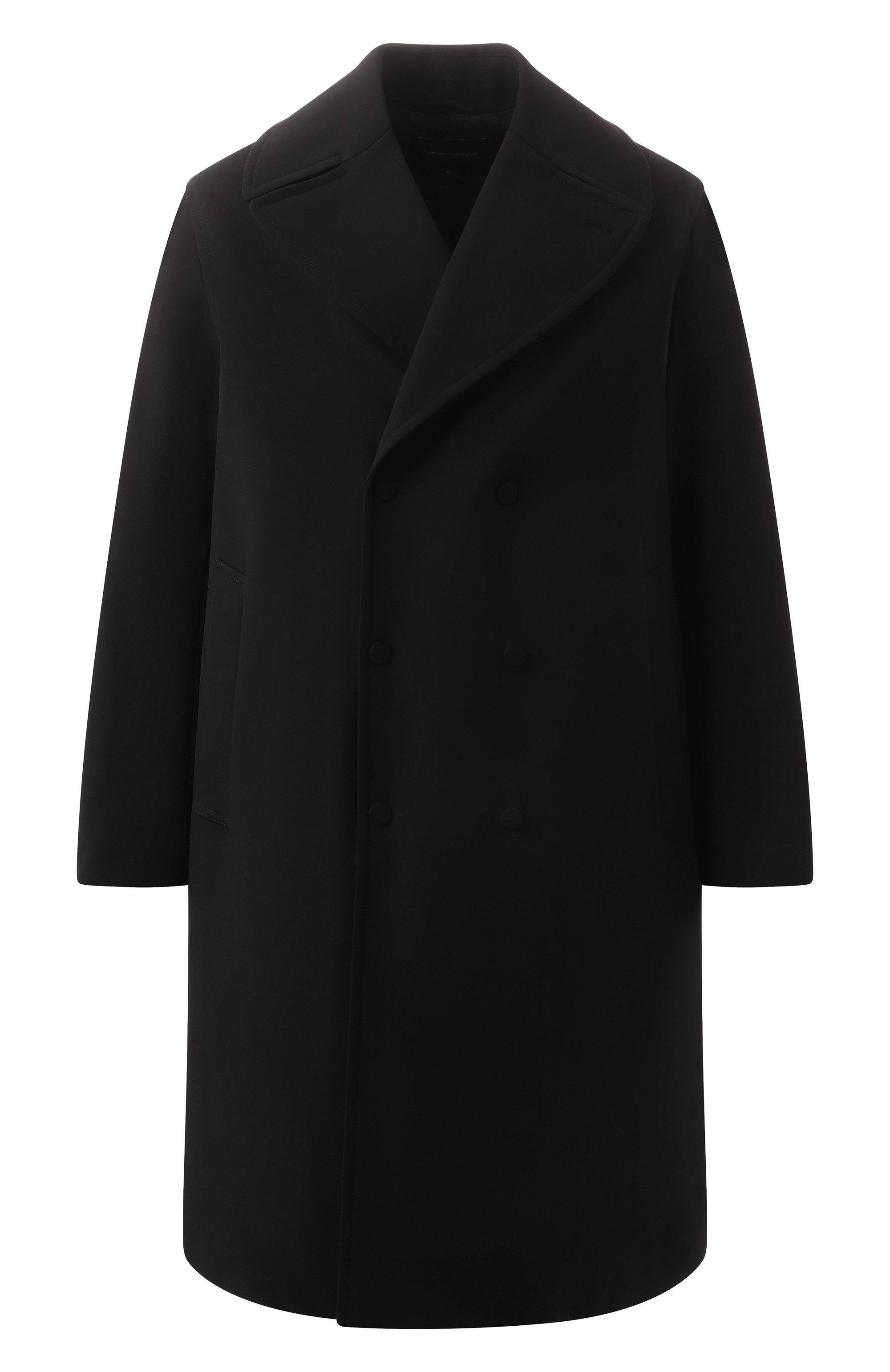 Утепленное пальто EMPORIO ARMANI темно-синего цвета по цене 69950 руб., арт. 6D1L61/1NUBZ, фото 1 Утепленное пальто EMPORIO ARMANI, арт. 6D1L61/1NUBZ, фото 1