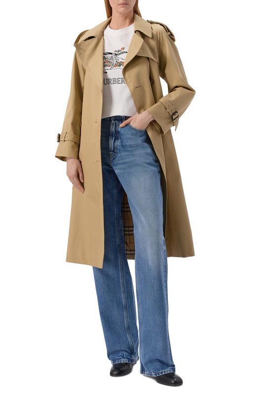 Хлопковая футболка Burberry 8121038 Белый  8121038 Фото 2