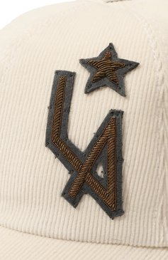 Женская хлопковая бейсболка LORENA ANTONIAZZI молочного цвета, арт. A24219CE01D/4245 | Фото 4 (Материал: Текстиль, Хлопок; Нос: Не проставлено)