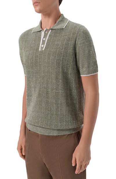 Поло изо льна и хлопка FEDELI, арт. MU005870/IRLANDA BIC, фото 3