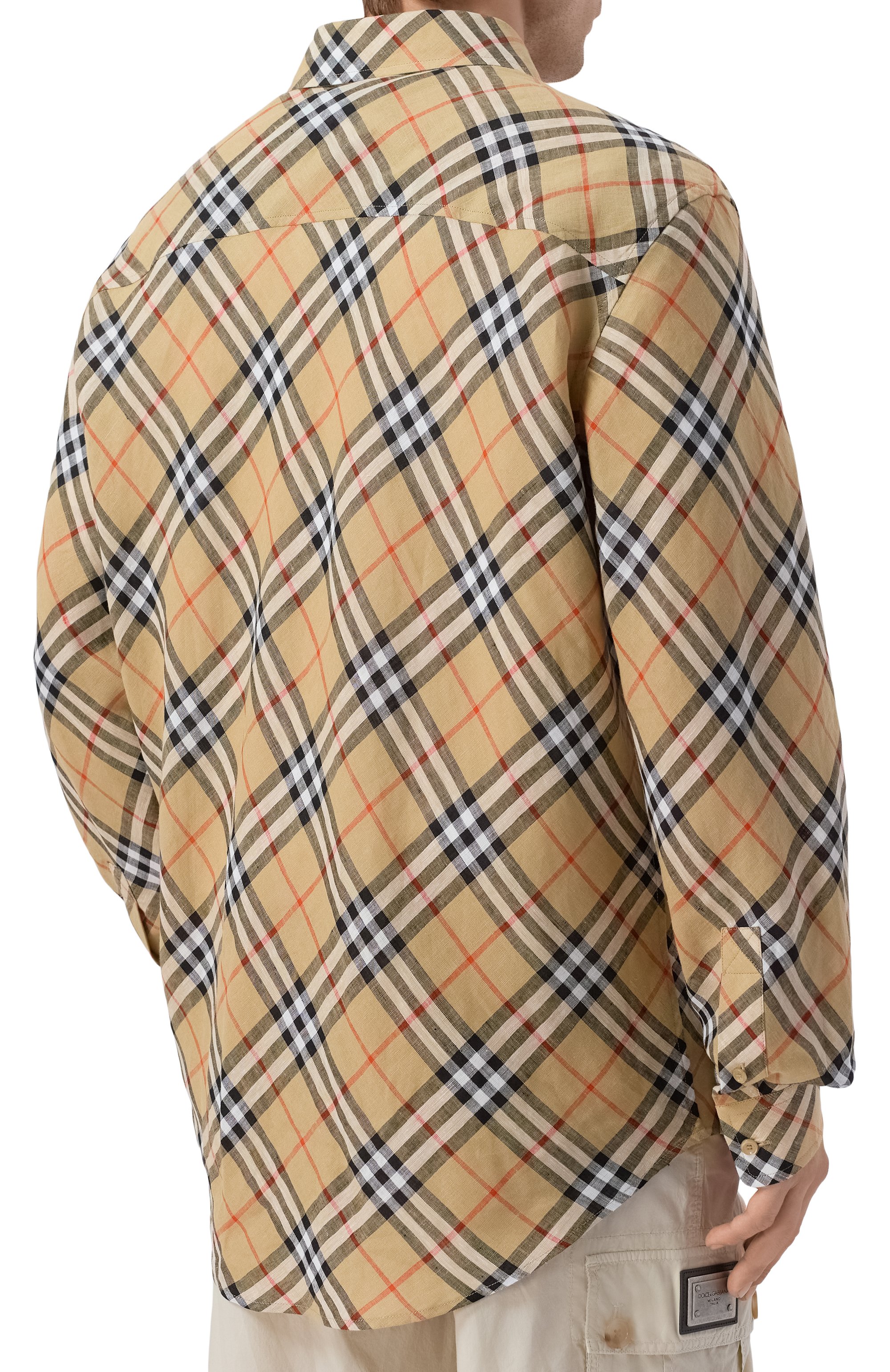 Льняная рубашка BURBERRY, арт. 8123684, фото 4