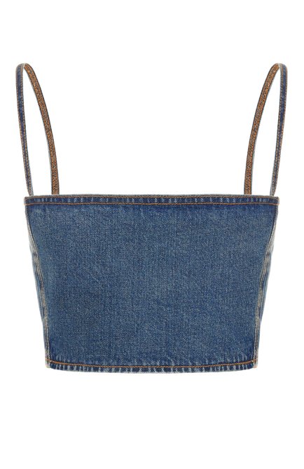 Женский джинсовый топ ALAIA, арт. AA9H1245D006B