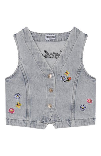 Джинсовый жилет MOSCHINO, арт. HDN000/L0E08/10-14