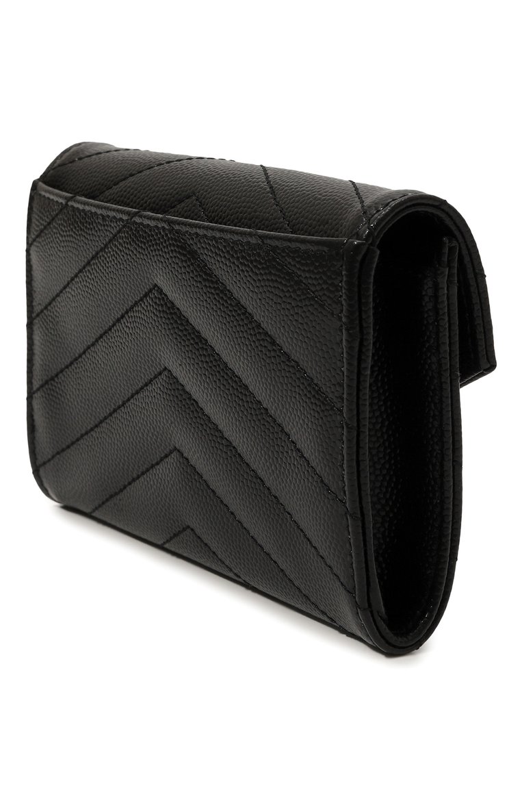 Женские кожаный кошелек monogram SAINT LAURENT черного цвета, арт. 414404/B0W01 | Фото 2 (Статус проверки: Проверена категория; Региональные ограничения белый список (Axapta Mercury): RU; Материал: Натуральная кожа; Материал сплава: Проставлено; Нос: Не проставлено)