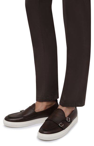 Кожаные слипоны H`D`S`N BARACCO темно-коричневого цвета по цене 46200 руб., арт. TIFF.CP.0*, фото 3 Кожаные слипоны H`D`S`N BARACCO, арт. TIFF.CP.0*, фото 3