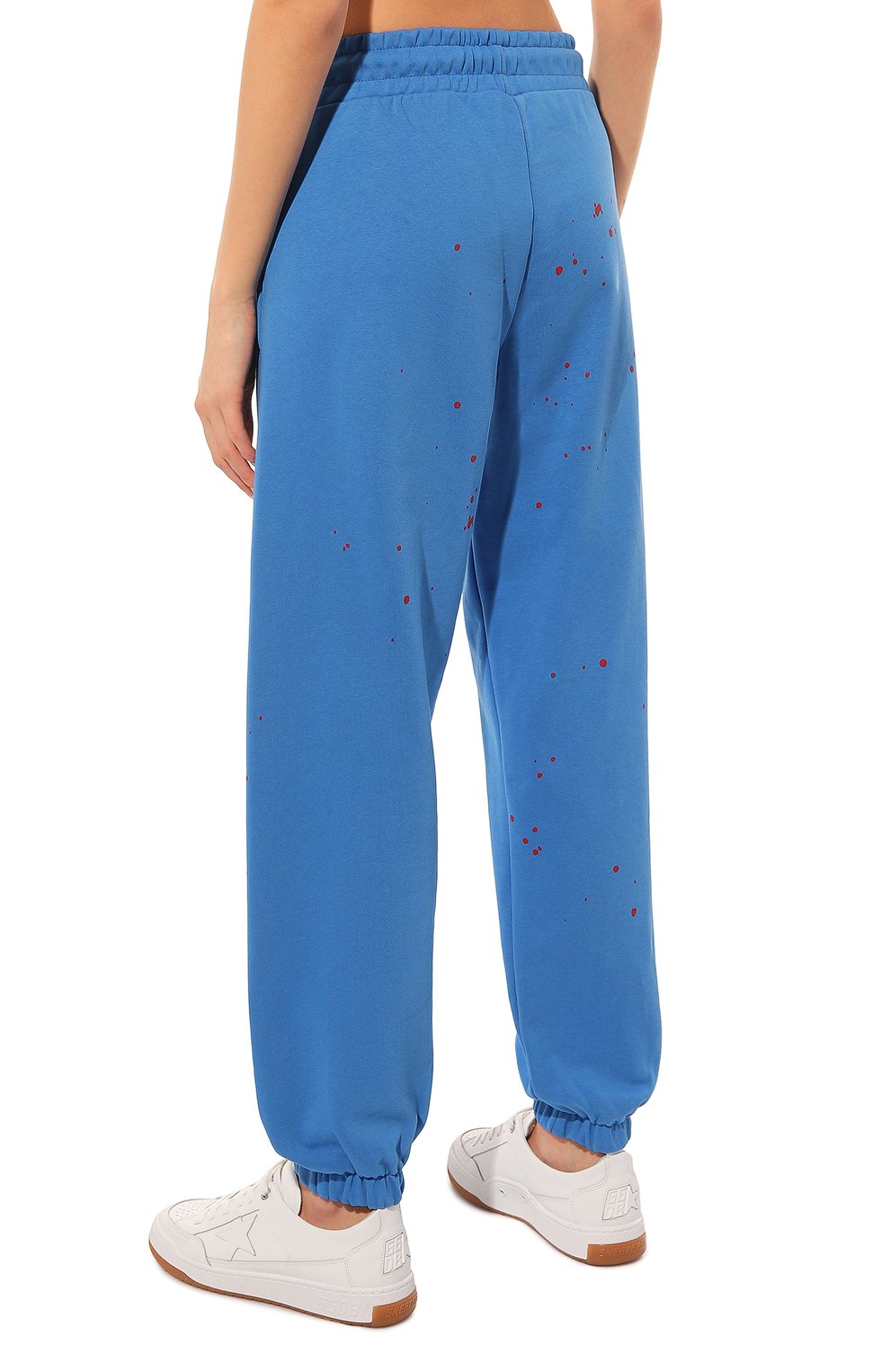 Хлопковые джоггеры COMME DES FUCKDOWN голубого цвета по цене 19950 руб., арт. CDFD2326, фото 4 Хлопковые джоггеры COMME DES FUCKDOWN, арт. CDFD2326, фото 4