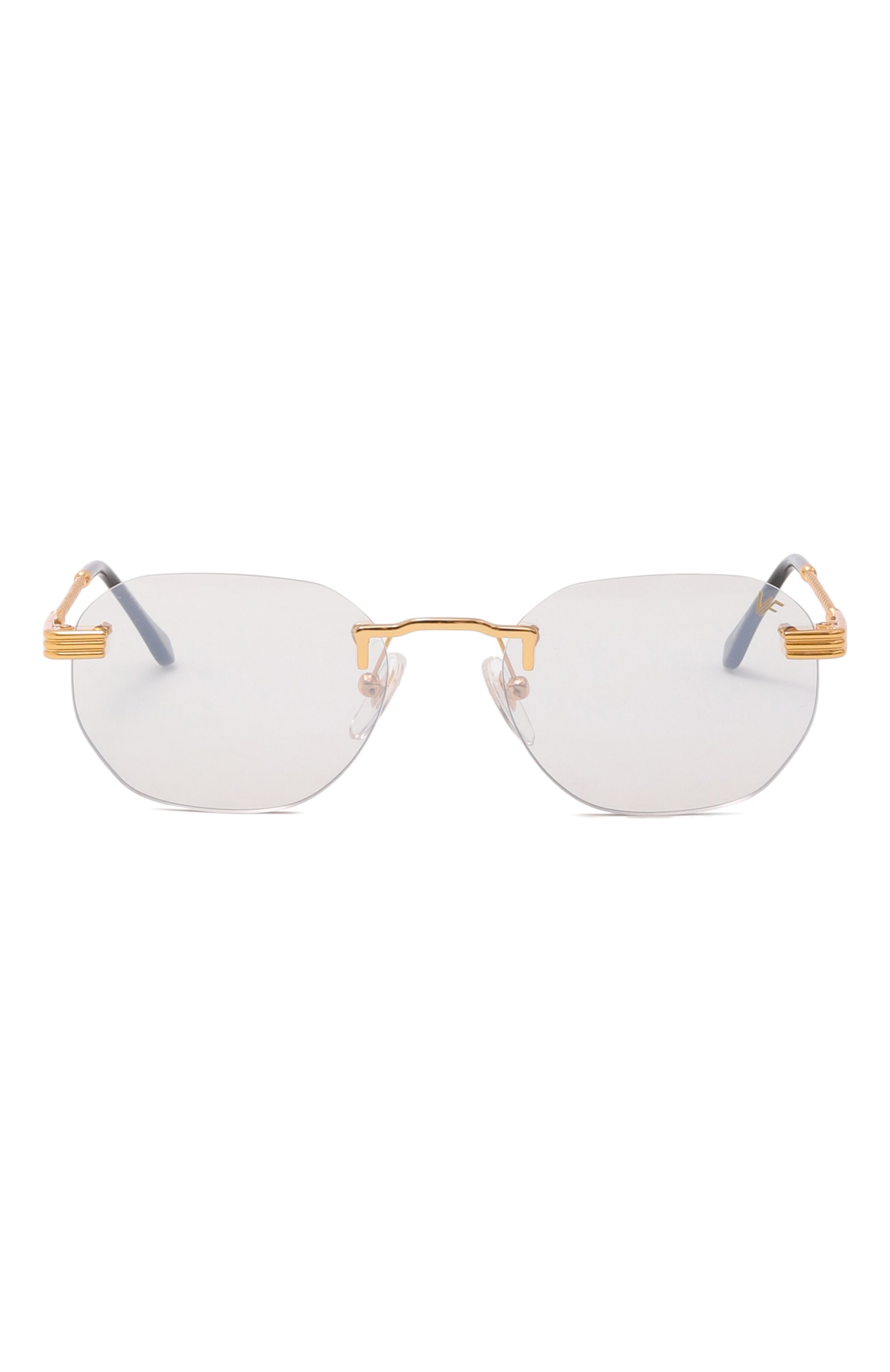 Солнцезащитные очки VINTAGE FRAMES, арт. DETR0IT PLAYER 24KT G0LD/LIGHT GRAY, фото 4