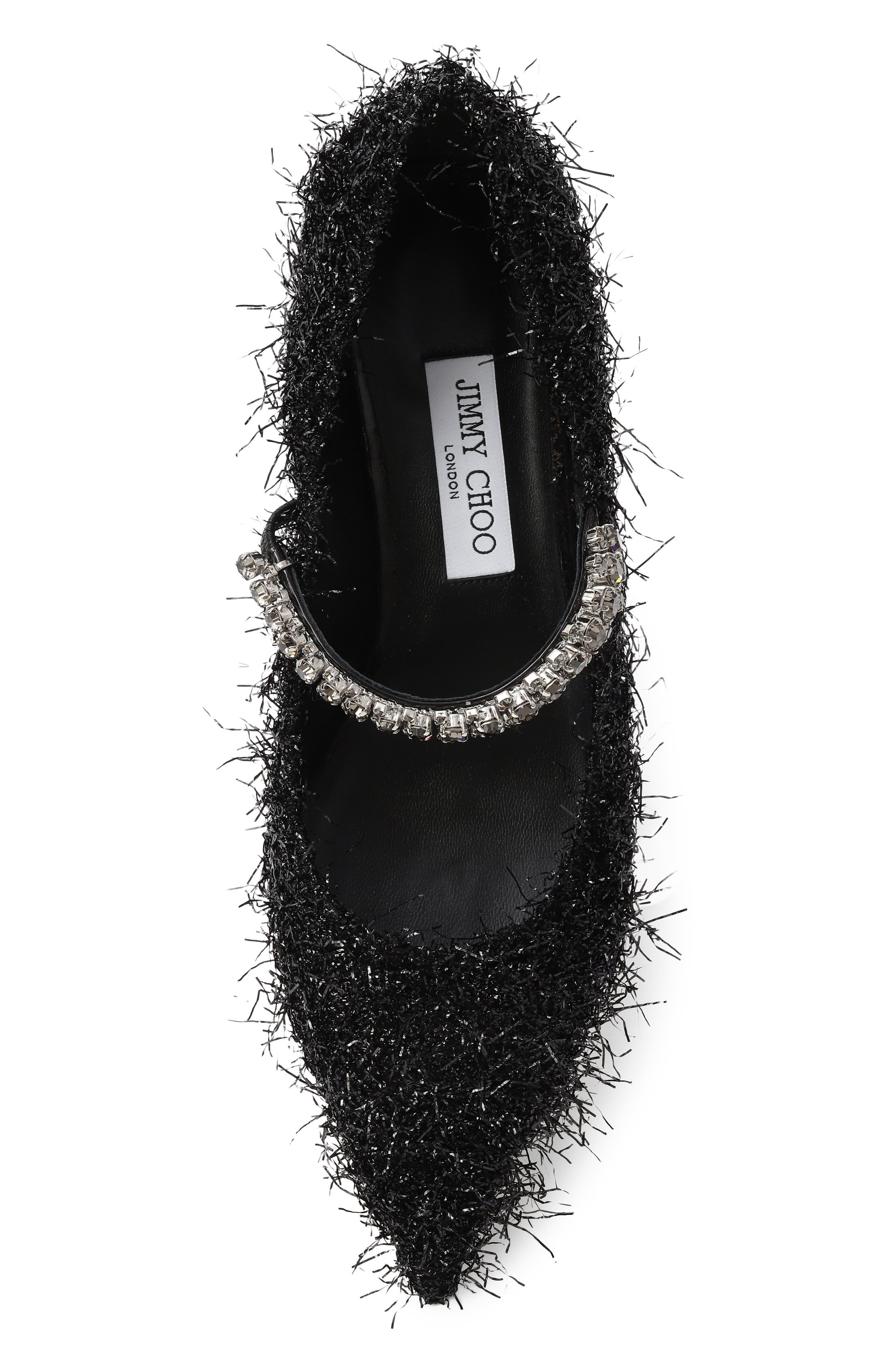 Текстильные туфли bing 25 JIMMY CHOO черного цвета по цене 82700 руб., арт. BINGPUMPFLATTZS, фото 6 Текстильные туфли bing 25 JIMMY CHOO, арт. BINGPUMPFLATTZS, фото 6