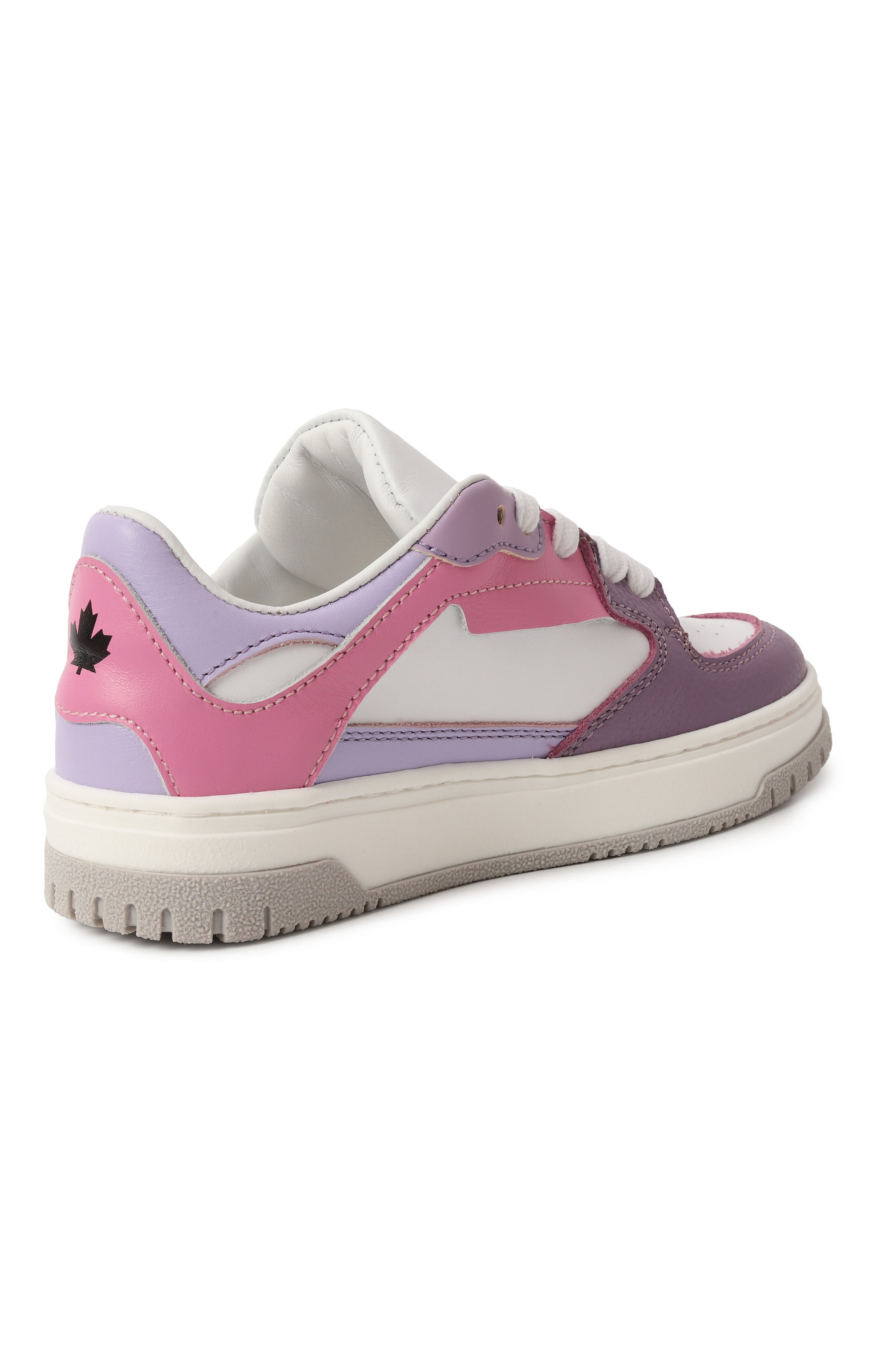 Кожаные кеды DSQUARED2 сиреневого цвета по цене 29950 руб., арт. 80223/VAR4/28-35, фото 3 Кожаные кеды DSQUARED2, арт. 80223/VAR4/28-35, фото 3