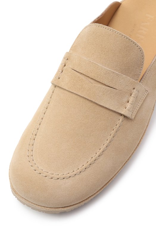 Замшевые домашние туфли Farfalla F5ALI/SUEDE Бежевый  F5ALI/SUEDE Фото 7