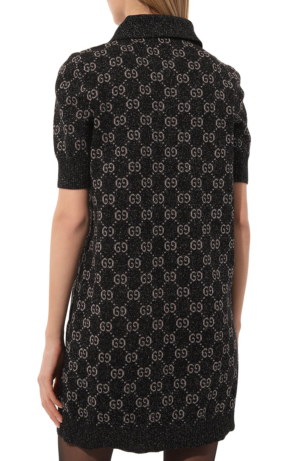 Хлопковое платье GUCCI черного цвета по цене 187200 руб., арт. 678437 XKB54, фото 4 Хлопковое платье GUCCI, арт. 678437 XKB54, фото 4