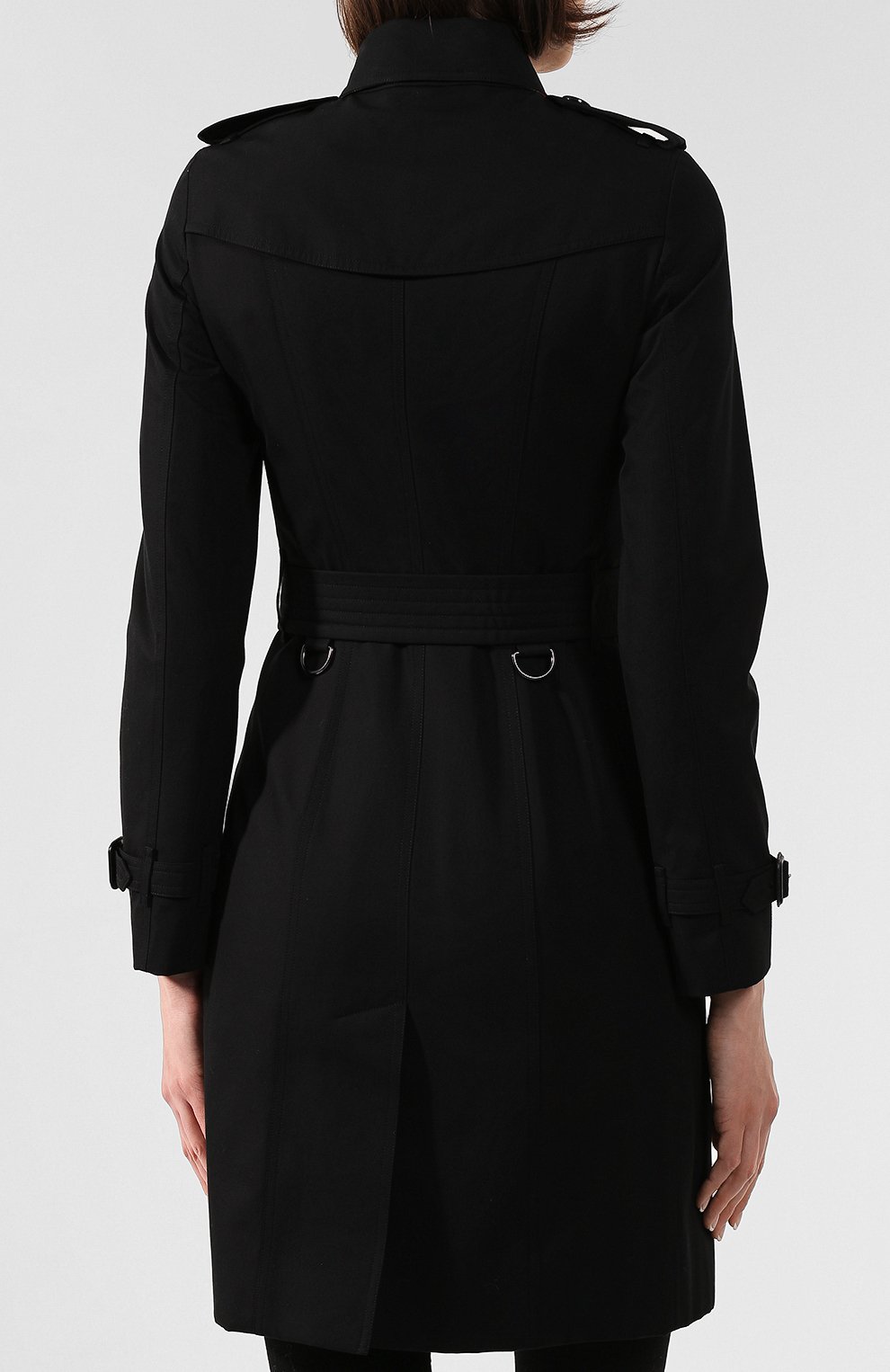 Хлопковый тренч sandringham BURBERRY черного цвета по цене 225000 руб., арт. 3900545, фото 4 Хлопковый тренч sandringham BURBERRY, арт. 3900545, фото 4