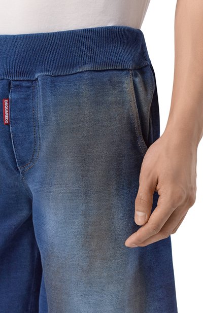 Хлопковые шорты DSQUARED2 синего цвета по цене 59350 руб., арт. S74KB1108/D13192, фото 5 Хлопковые шорты DSQUARED2, арт. S74KB1108/D13192, фото 5