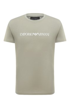 Мужская хлопковая футболка EMPORIO ARMANI хаки цвета, арт. 8N1TN5/1JPZZ | Фото 1 (Рукава: Короткие; Длина (для топов): Стандартные; Принт: С принтом; Материал сплава: Проставлено; Стили: Милитари; Материал внешний: Хлопок; Драгоценные камни: Проставлено)