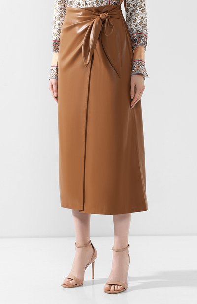 Юбка с запахом NANUSHKA, арт. AMAS_BR0WN_VEGAN LEATHER, фото 3
