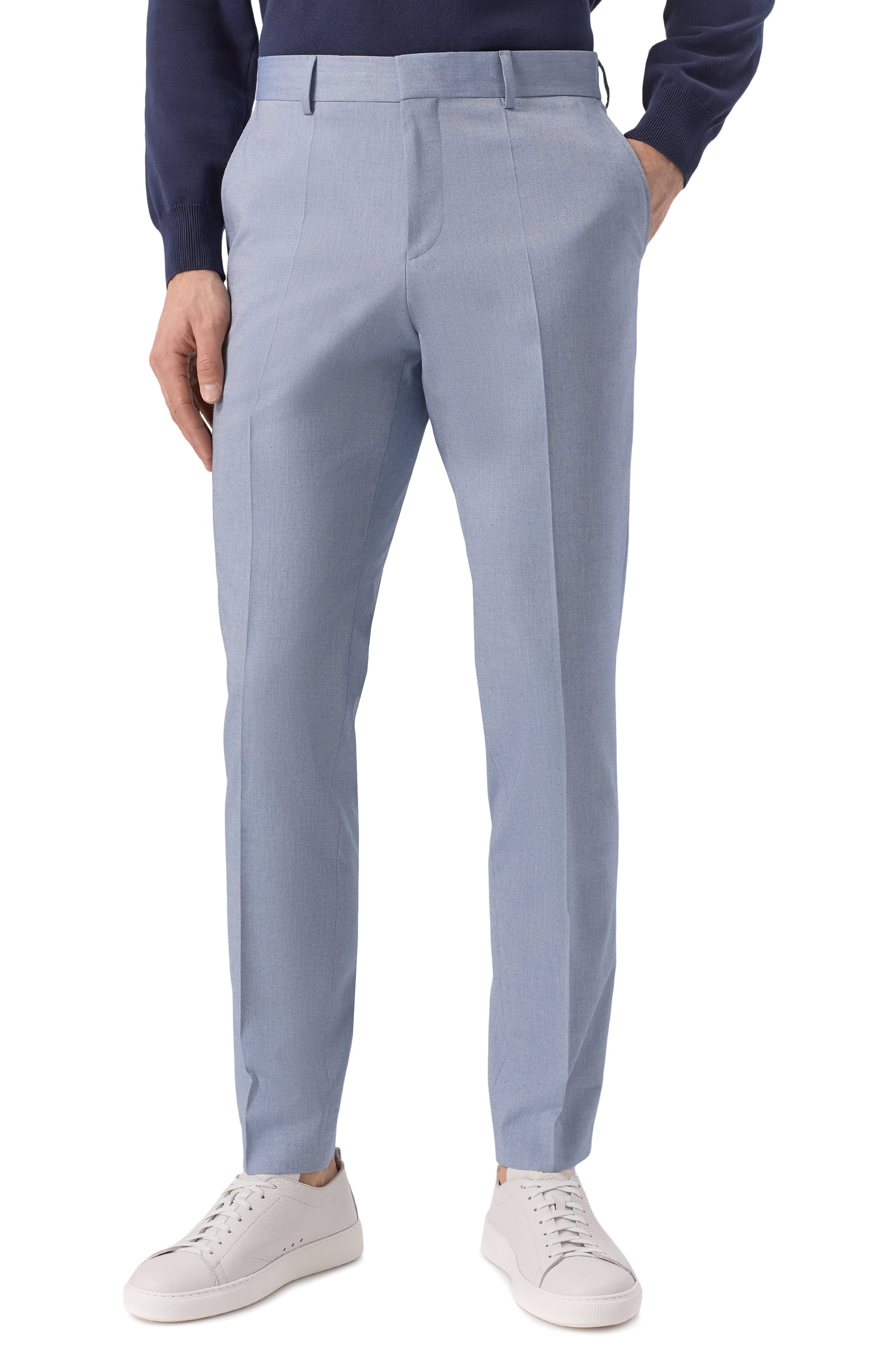 Брюки из хлопка и вискозы BOSS, арт. 50540837, фото 3