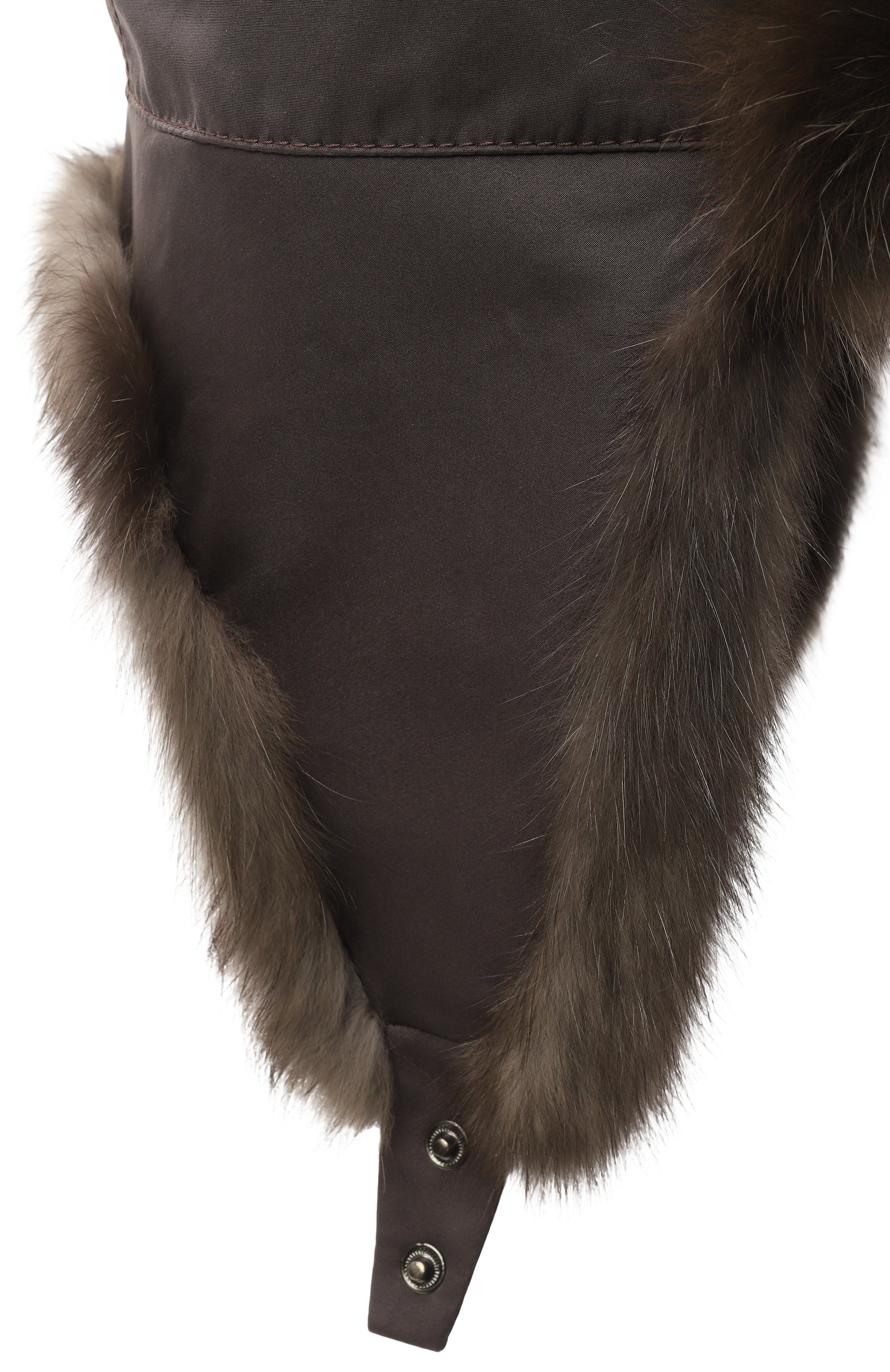 Шапка-ушанка с мехом соболя VICTORIA KUSENKOVA темно-коричневого цвета по цене 300960 руб., арт. 330903504159, фото 3 Шапка-ушанка с мехом соболя VICTORIA KUSENKOVA, арт. 330903504159, фото 3