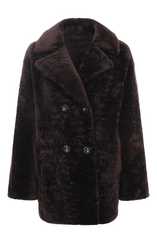 Дубленка из овчины manzoni24 25M1213-S23N/48-50 Коричневый 25M1213-S23N/48-50
