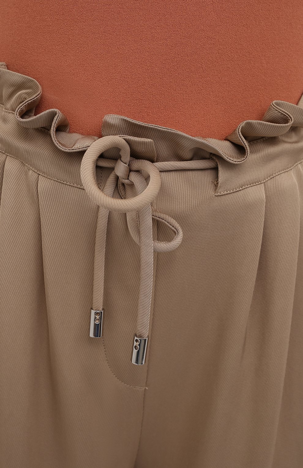 Брюки из вискозы EMPORIO ARMANI бежевого цвета по цене 45850 руб., арт. 3K2P88/2N7RZ, фото 5 Брюки из вискозы EMPORIO ARMANI, арт. 3K2P88/2N7RZ, фото 5