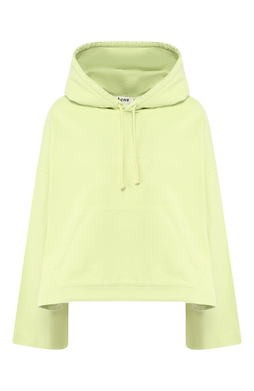 Хлопковое худи ACNE STUDIOS зеленого цвета по цене 19600 руб., арт. AI0019, фото 1 Хлопковое худи ACNE STUDIOS, арт. AI0019, фото 1