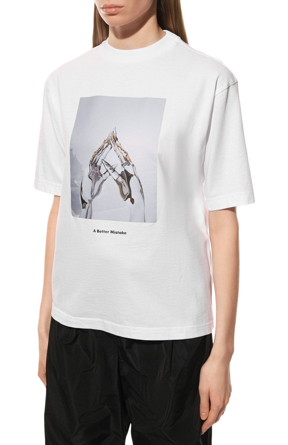 Хлопковая футболка A BETTER MISTAKE, арт. 05D12TS130W JS001PD, фото 3
