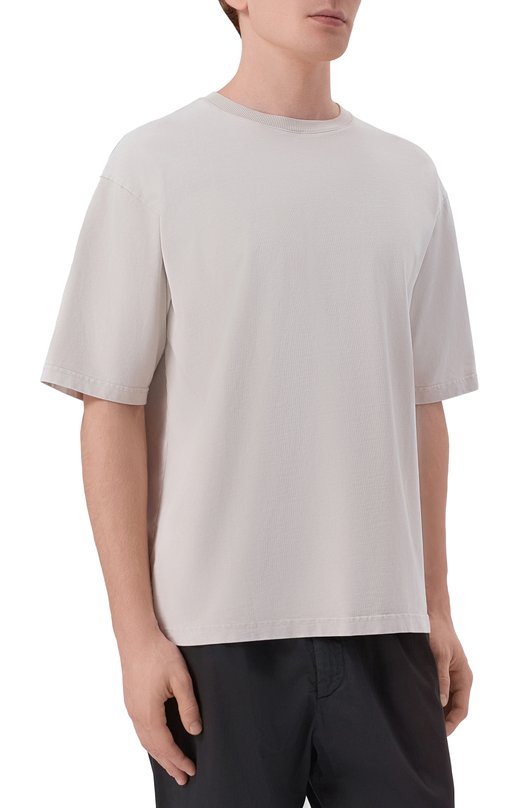 Хлопковая футболка White Sand 26SU40/650-DT Бежевый  26SU40/650-DT Фото 3