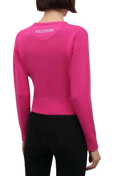 Кашемировый свитер VALENTINO фуксия цвета по цене 134000 руб., арт. WB3KCC266LS, фото 4 Кашемировый свитер VALENTINO, арт. WB3KCC266LS, фото 4