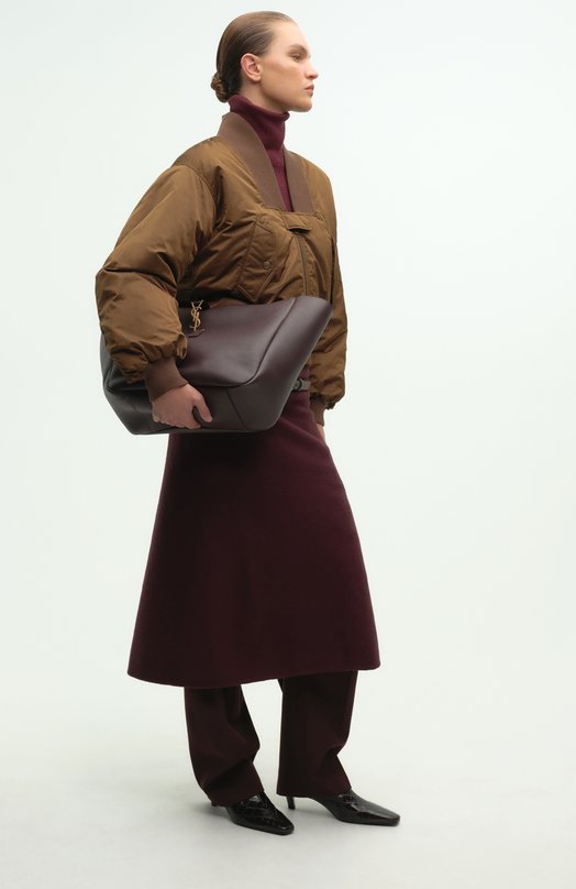 Шерстяная юбка Jil Sander J02MA0248/J14506 Коричневый  J02MA0248/J14506 Фото 6