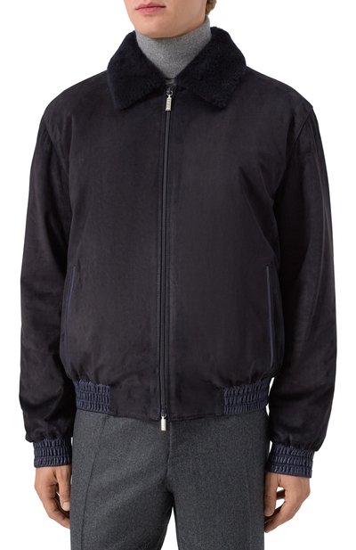 Замшевый бомбер с отделкой из овчины ZILLI, арт. AHIKH3M1008VFRI00/64-68, фото 3