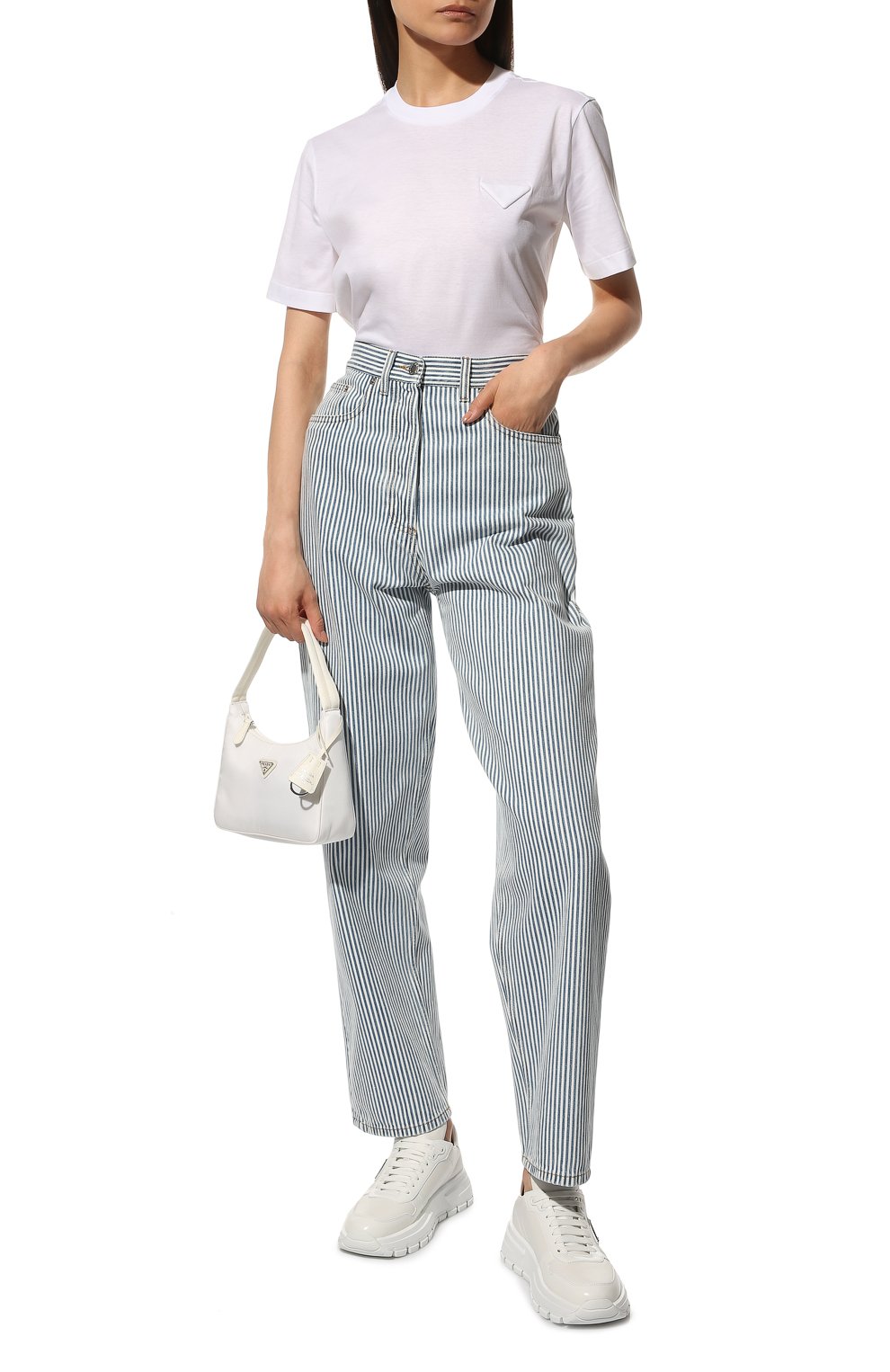 Кожаные кроссовки PRADA, арт. 1E804M-3LKI-F0009-045, фото 2