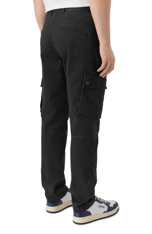 Хлопковые брюки-карго Stone Island K2S153100034/S00L1 Чёрный  K2S153100034/S00L1 Фото 4