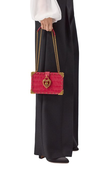 Женская сумка dolce box из кожи аллигатора DOLCE & GABBANA, арт. BB6568/A2R08