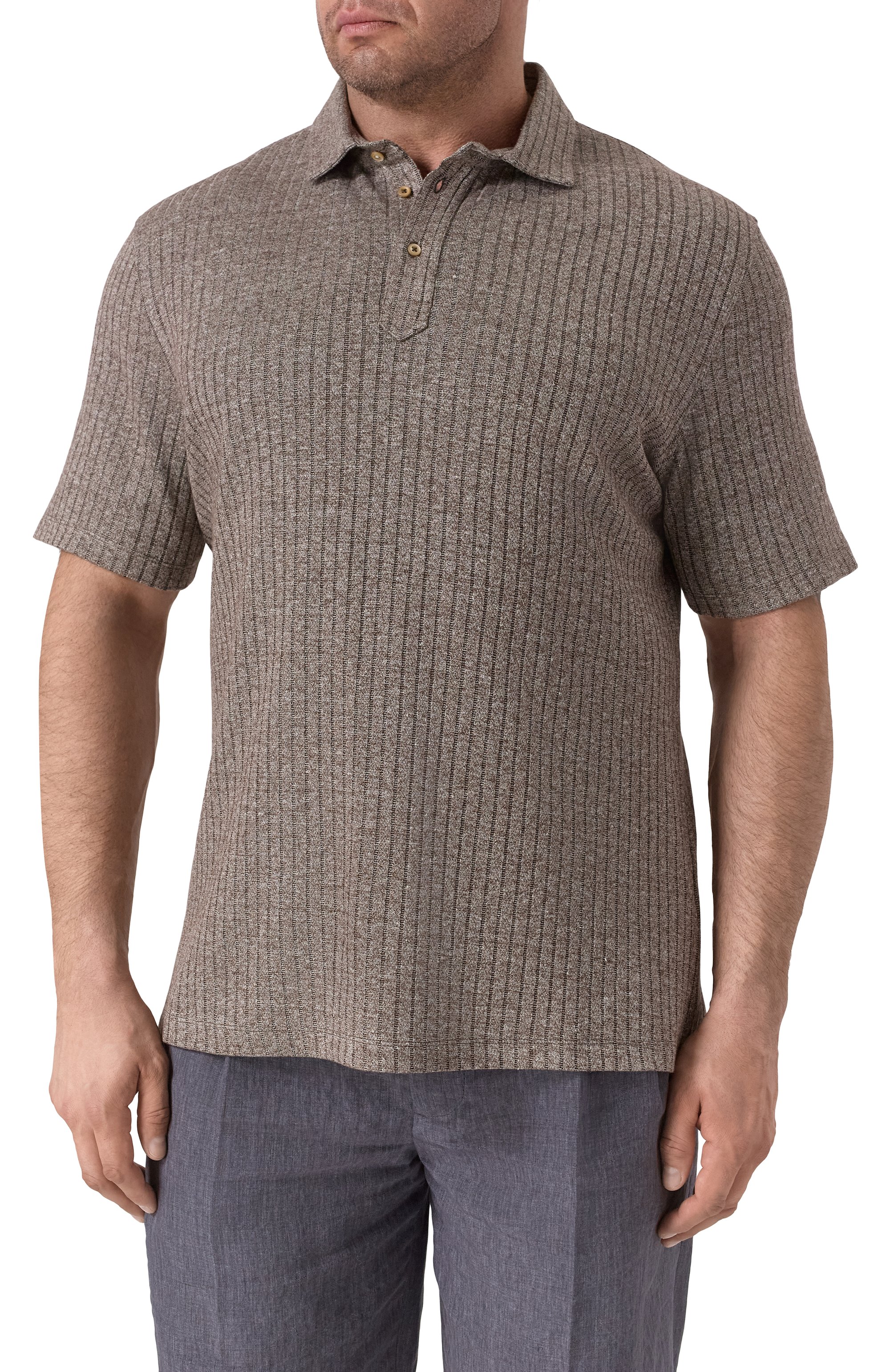 Поло изо льна и хлопка BRUNELLO CUCINELLI, арт. MW8653936, фото 3