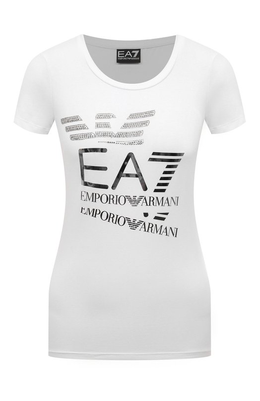 Хлопковая футболка EA7 6DTT17/TJQCZ Белый 6DTT17/TJQCZ
