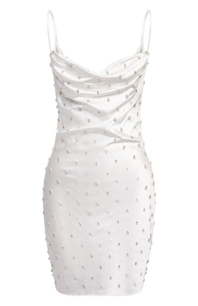 Женское атласное платье с отделкой стразами GIUSEPPE DI MORABITO, арт. SS21137DR-92