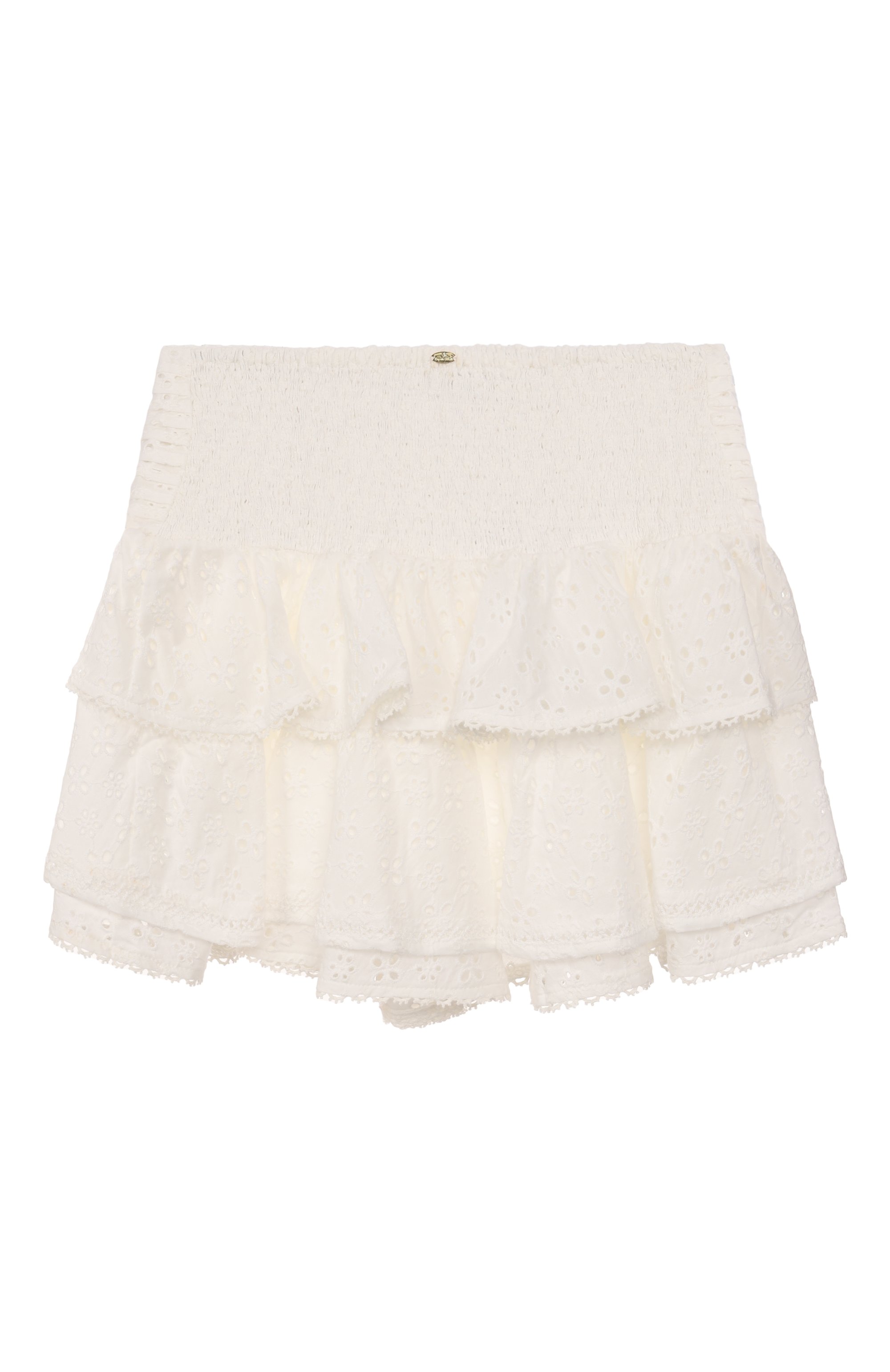 Хлопковая юбка POUPETTE ST BARTH молочного цвета по цене 20950 руб., арт. K4ZR25U0WIN, фото 2 Хлопковая юбка POUPETTE ST BARTH, арт. K4ZR25U0WIN, фото 2