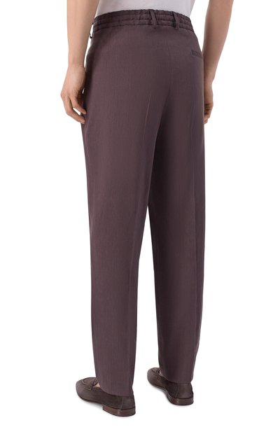 Брюки изо льна и вискозы BOSS, арт. 50561973, фото 4