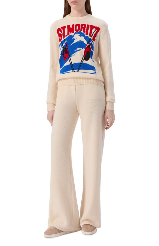 Пуловер из шерсти и вискозы MC2 Saint Barth QUE0018-00149I/NEW QUEEN C Кремовый  QUE0018-00149I/NEW QUEEN C Фото 2