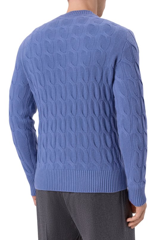 Джемпер из шерсти и кашемира Andrea Campagna M5625-6135V Голубой  M5625-6135V Фото 4