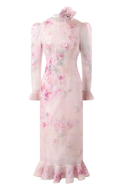 Женское платье изо льна и шелка ZIMMERMANN, арт. 2337DR251