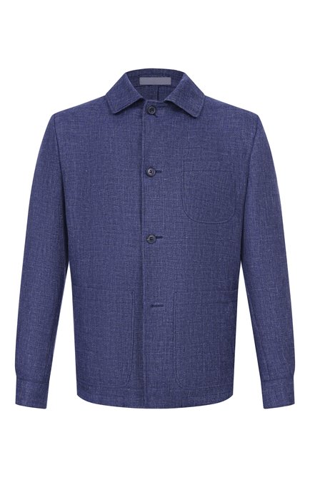 Мужская куртка-рубашка изо льна и шерсти CORNELIANI, арт. 27XL50/2718258