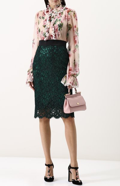 Кружевная юбка-миди с широким поясом DOLCE & GABBANA, арт. F4A2PT/HLMCL, фото 2