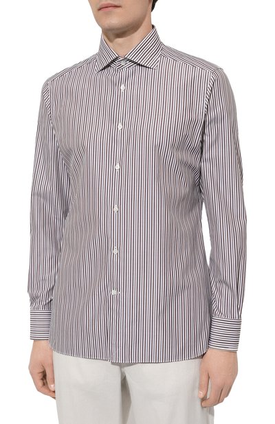 Хлопковая рубашка ZEGNA, арт. 701018A7/9MS0BA, фото 3