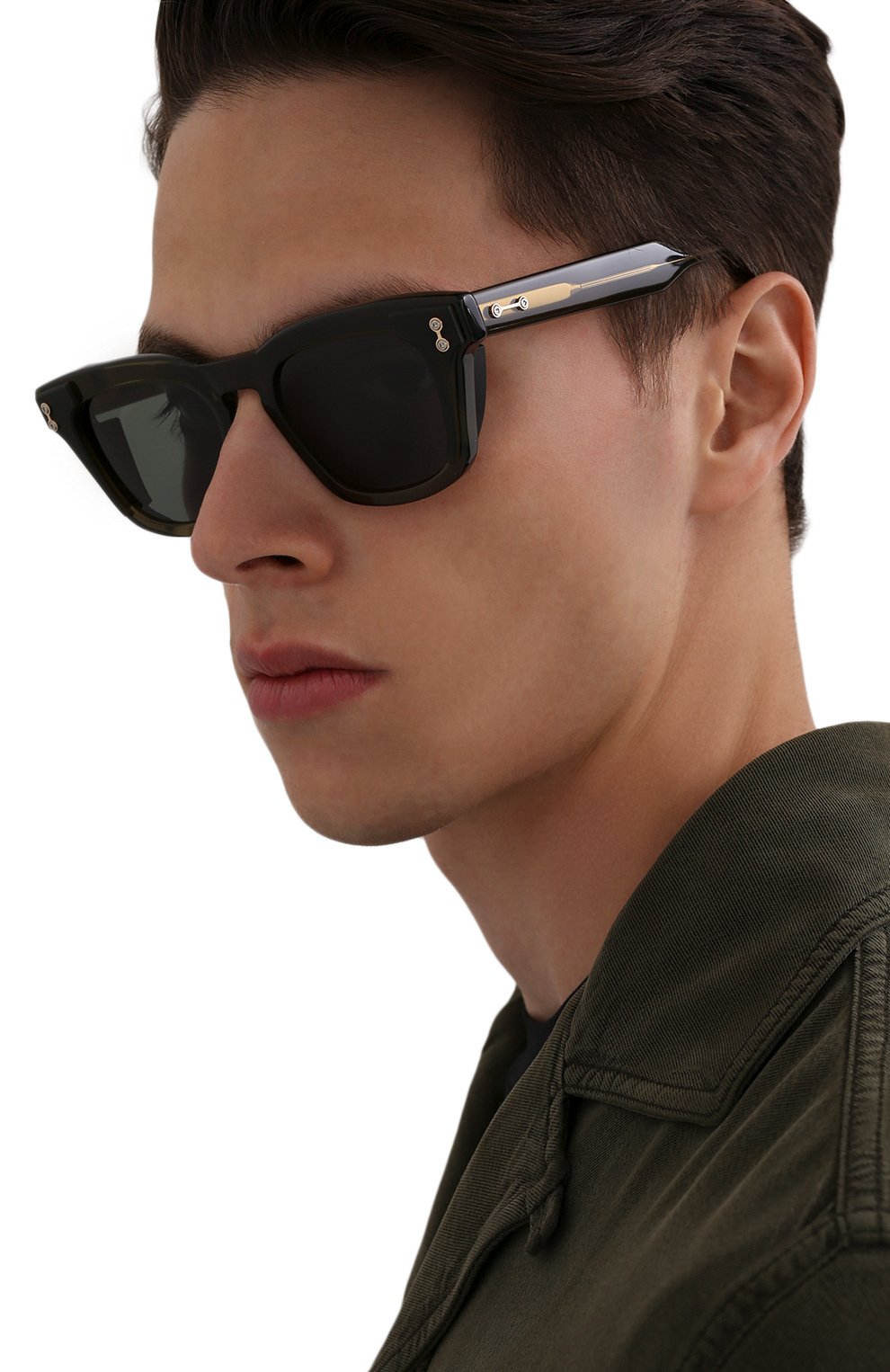 Солнцезащитные очки AKONI хаки цвета по цене 84200 руб., арт. AKS-104C, фото 2 Солнцезащитные очки AKONI, арт. AKS-104C, фото 2