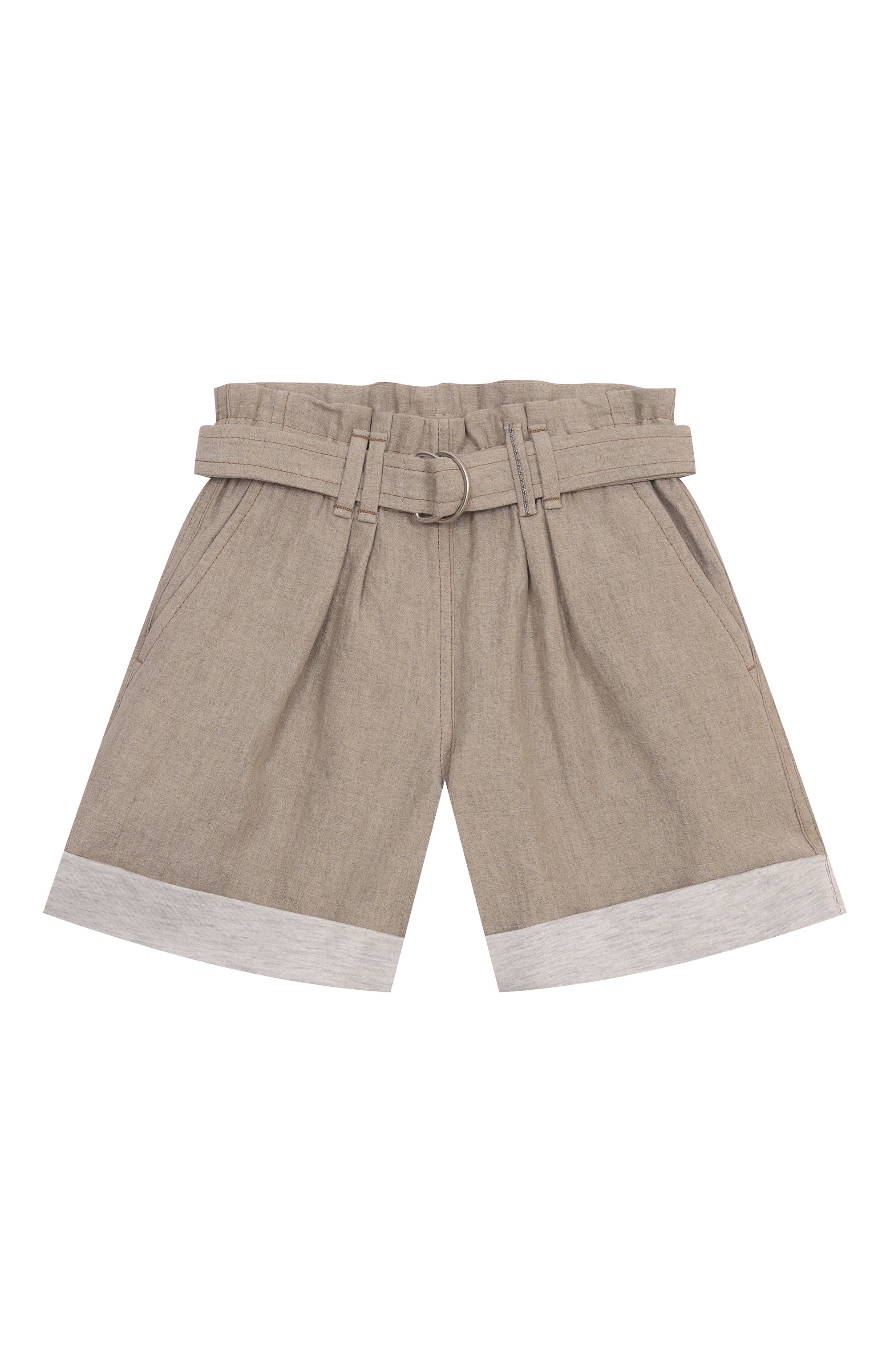 Шорты изо льна и вискозы BRUNELLO CUCINELLI, арт. BL136P233A, фото 1