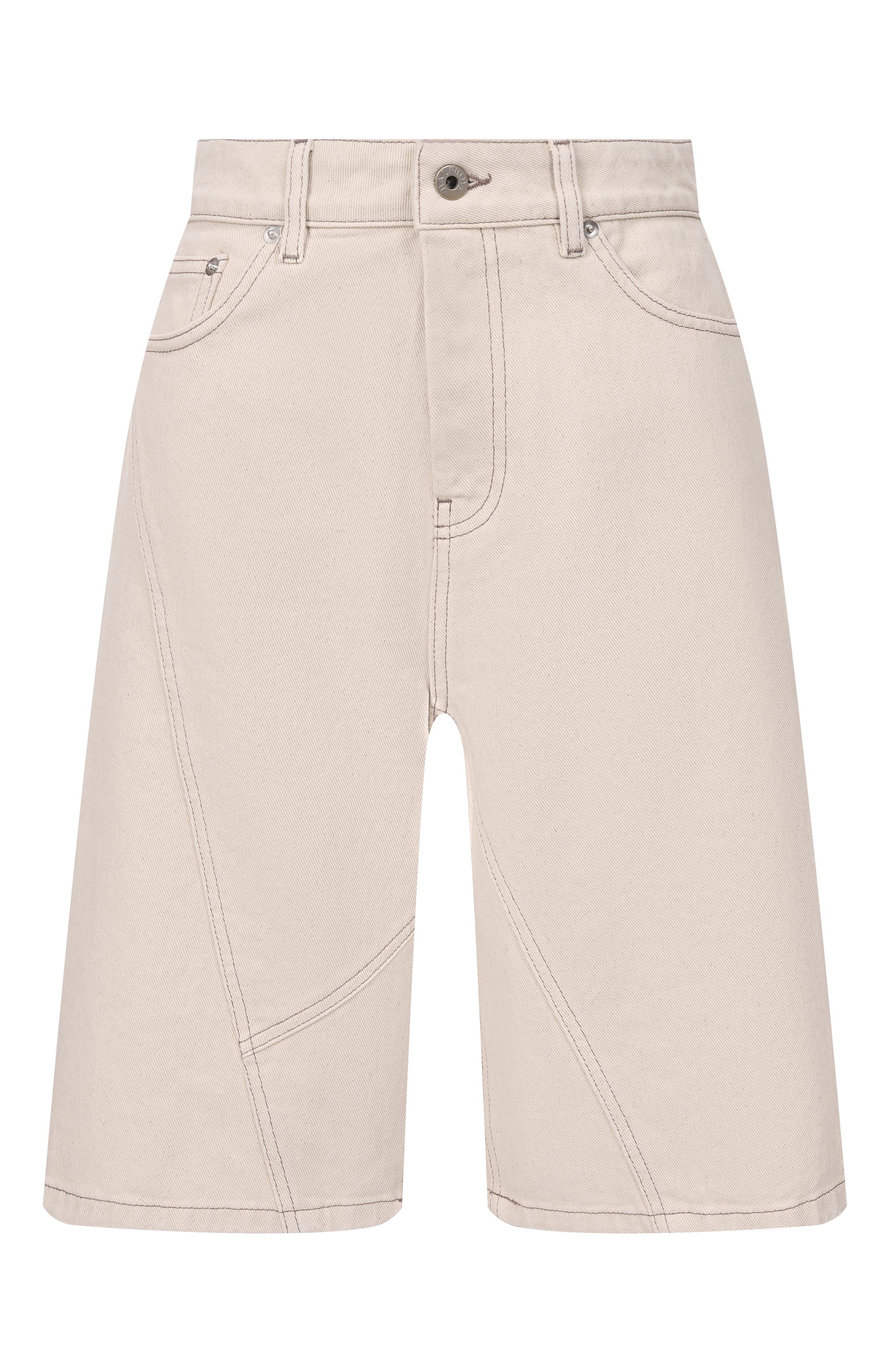 Джинсовые шорты HALFBOY кремового цвета по цене 46350 руб., арт. HS261WB004 DM013/BERMUDA, фото 1 Джинсовые шорты HALFBOY, арт. HS261WB004 DM013/BERMUDA, фото 1