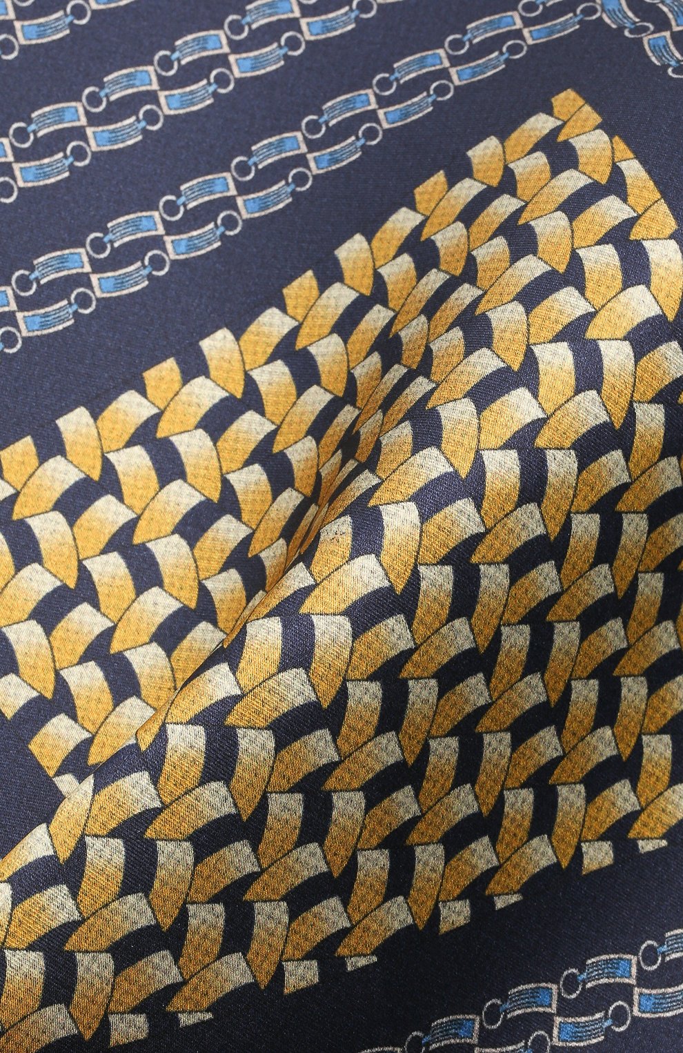 Шелковый платок ZILLI синего цвета по цене 8995 руб., арт. 51600/HANDKERCHIEF, фото 2 Шелковый платок ZILLI, арт. 51600/HANDKERCHIEF, фото 2